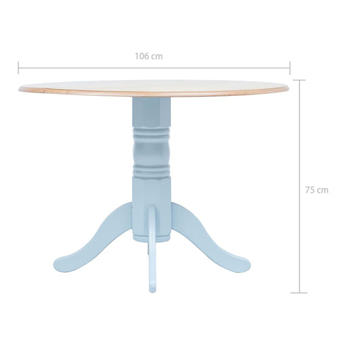 Maison Madeleine -  5 Piece Dining Set Solid Rubber Wood Grey and Brown